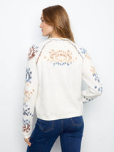 Reversible Aztec Print Double Layer Sweater