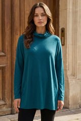 Destination - Cowl Neck Tunic with Open Back