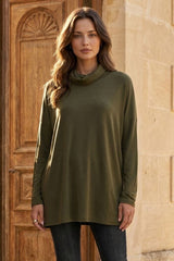 Destination - Cowl Neck Tunic with Open Back