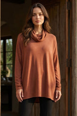 Destination - Cowl Neck Tunic with Open Back