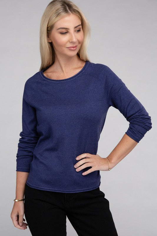 Viscose Round Neck Basic Sweater