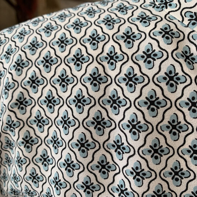 New LS Vneck Printed Blouse