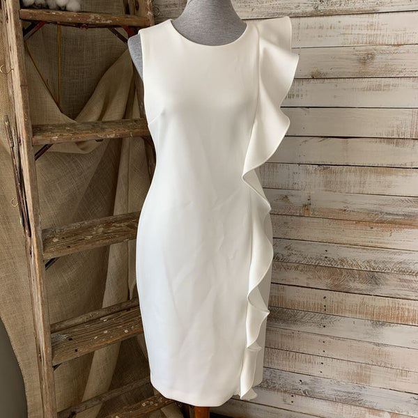 Sleeveless Ruffle Front