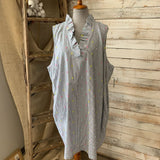 NEW Sleeveless Striped Swiss Dot Dess