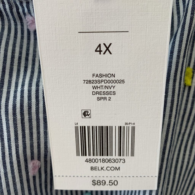 NEW Sleeveless Striped Swiss Dot Dess