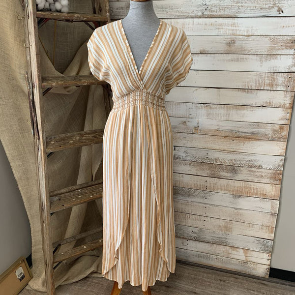 NEW Striped Smocked Waist Dress