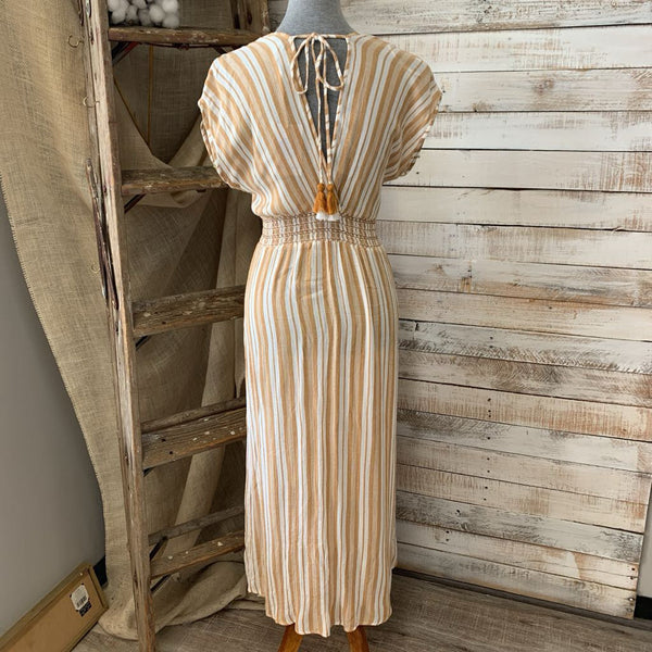 NEW Striped Smocked Waist Dress