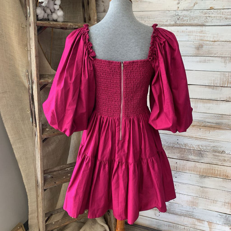 Smocked Puff Sleeve Dress NEW