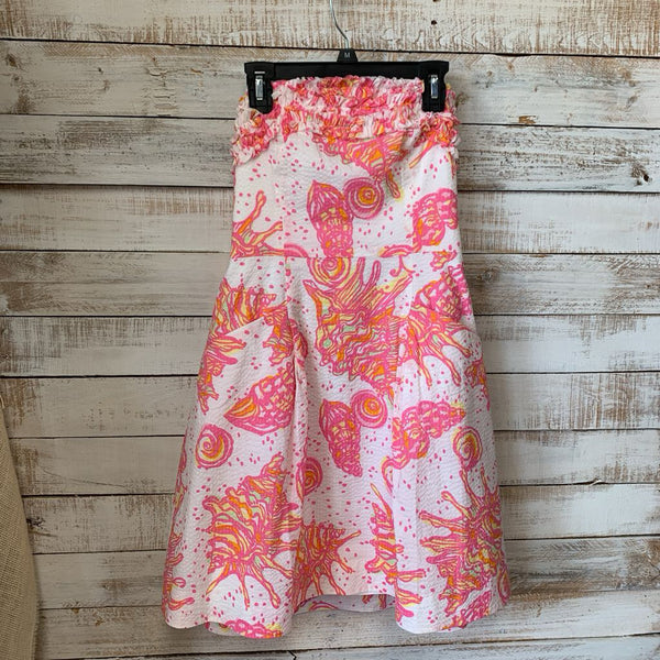 Strapless Seashell Print