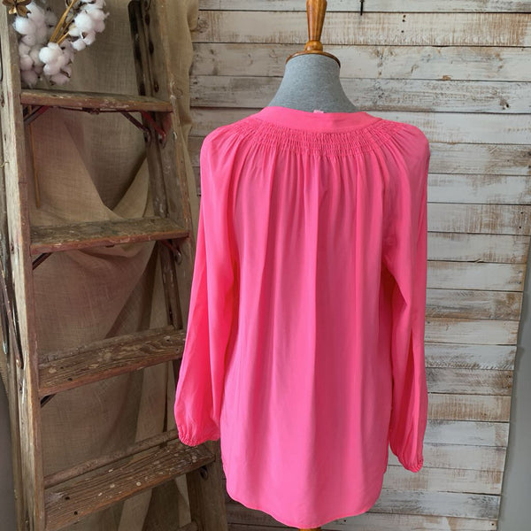 LS Pink Sheer Blouse