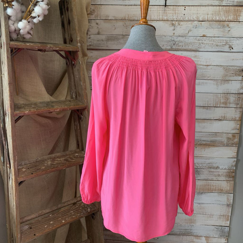 LS Pink Sheer Blouse