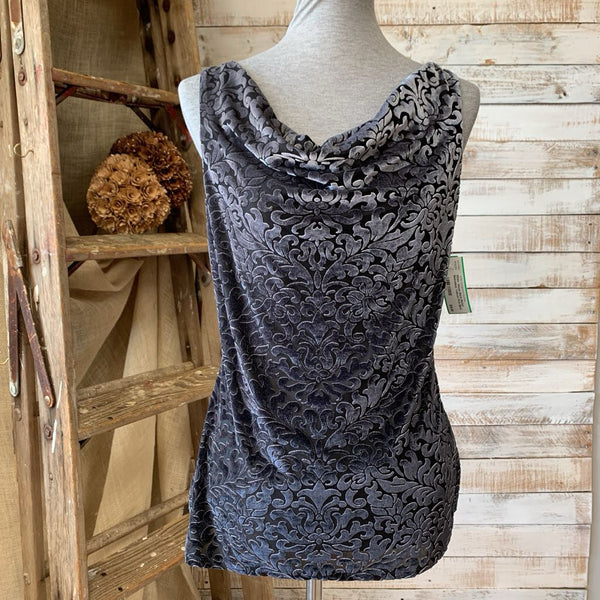 Sleeveless Velevet Print