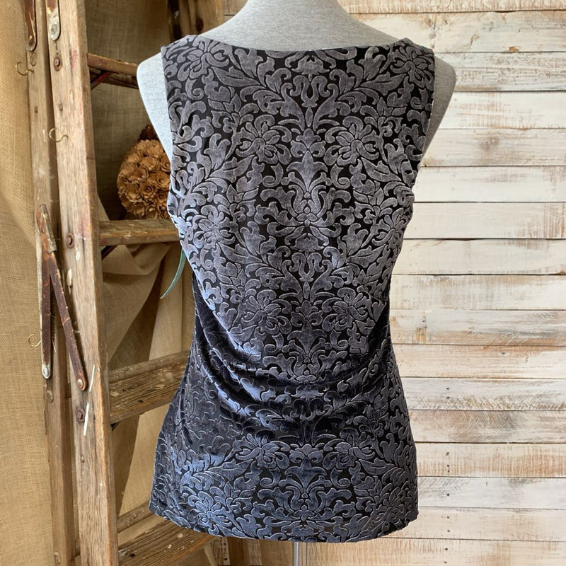 Sleeveless Velevet Print