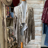 Open Front Print Caridigan
