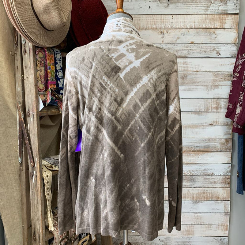 Open Front Print Caridigan
