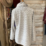 Animal Texture Cowl Neck Fleece
