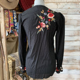 Embroidered LS Metallic Stripe