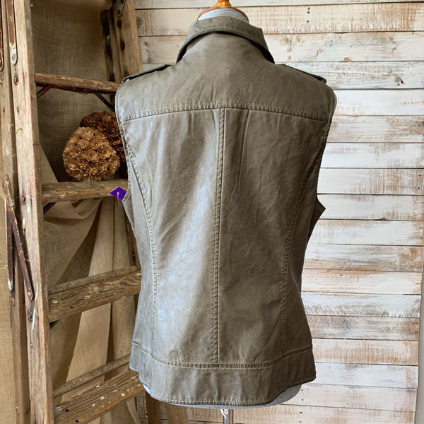 Faux Leather Vest
