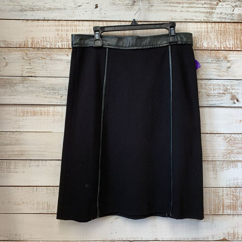 Leather Trim Skirt