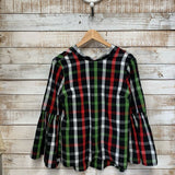 New LS Plaid Cowl Neck