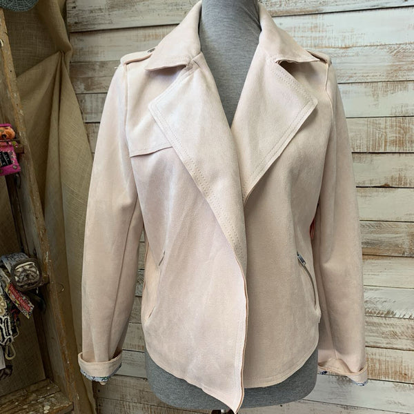 NEW Faux Suede Open Front