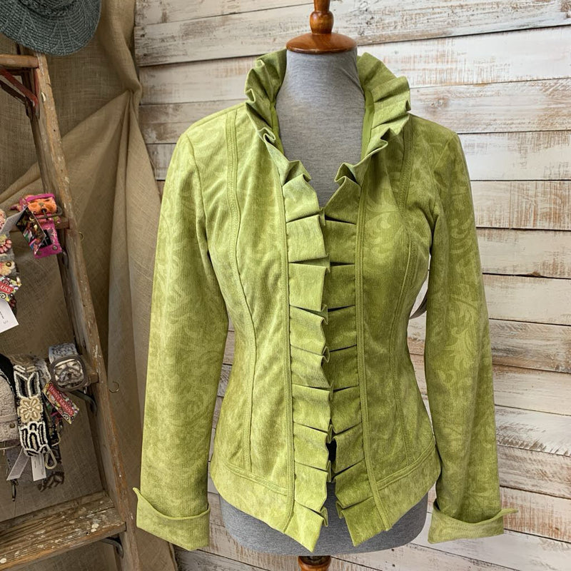 Open Front with Ruffle Trim