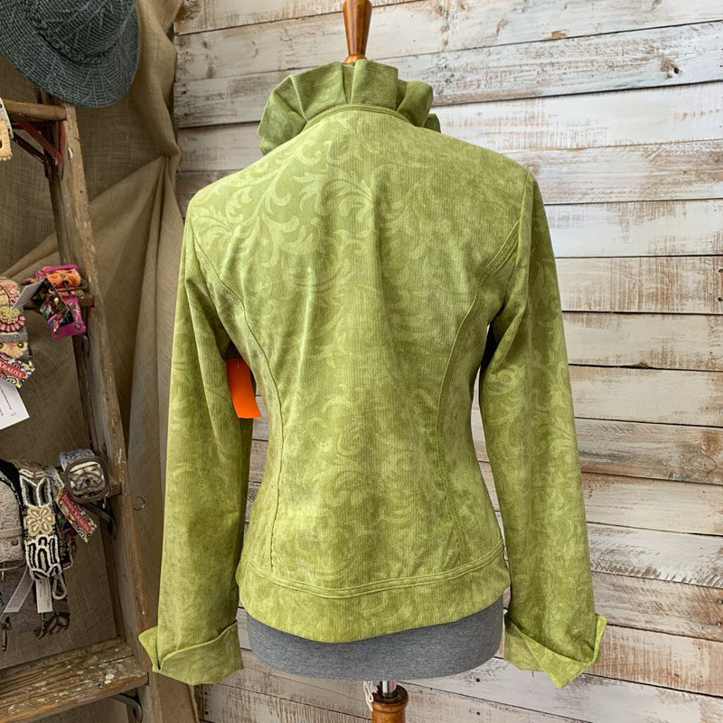 Open Front with Ruffle Trim