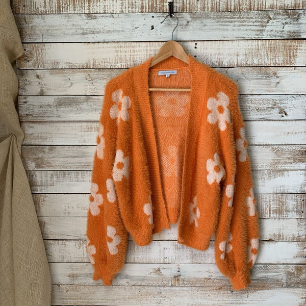 Open Front Floral Cardigan