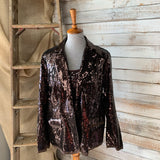 2 Piece Sequined Tank and Blazer Set