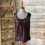 2 Piece Sequined Tank and Blazer Set