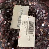 2 Piece Sequined Tank and Blazer Set