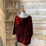 Floral Velour Top NEW