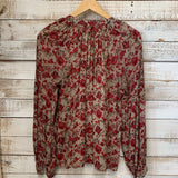 LS Floral V Neck