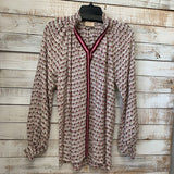LS Print V Neck