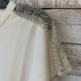 *NEW Bead Pearl Embellished SS Top