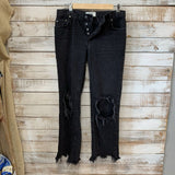 *Raw Hem Distressed Straight