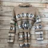 *NEW Belted Aztec Cardigan Sweater