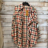 NEW Plaid Open Front Cardigan