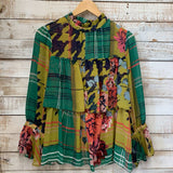 Floral Tiered 3/4 Sleeve