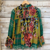 Floral Tiered 3/4 Sleeve