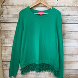 Green Fringe Sweater