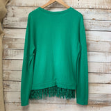 Green Fringe Sweater