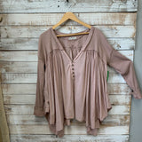 Ribbed LS Blouse