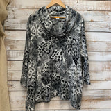 Animal Print Cowl Neck