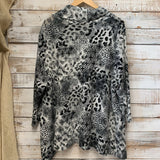 Animal Print Cowl Neck