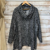 Animal Print Cowl Neck