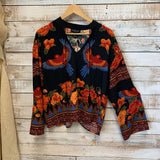 NEW Parrot Print Bell Sleeve Top
