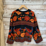 NEW Parrot Print Bell Sleeve Top