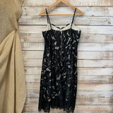 Spaghetti Strap Lace Overlay Dress