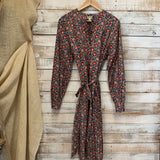 LS Botanical Print Belted Dress
